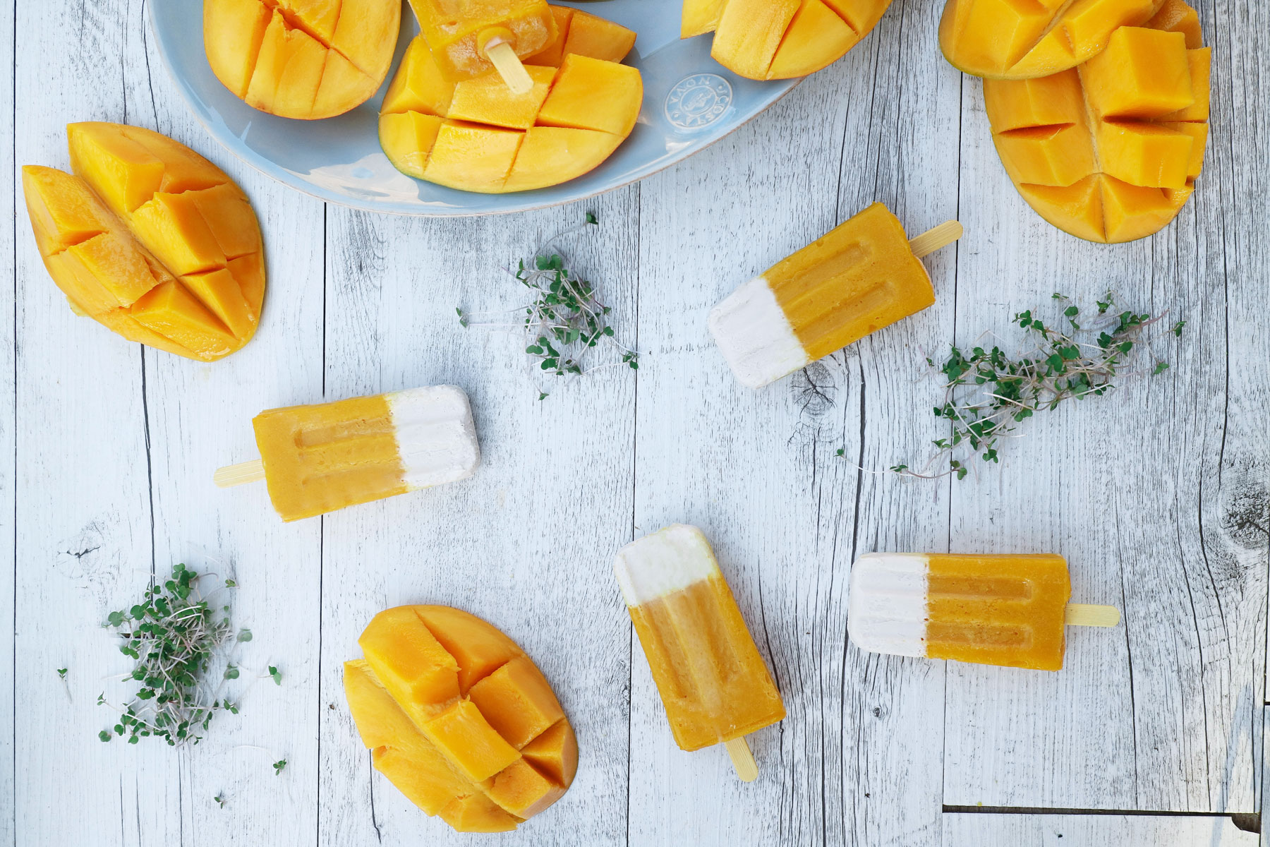 healthy mango ice blocks