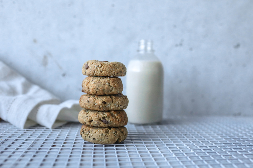Choc Chip Hemp Seed Cookies